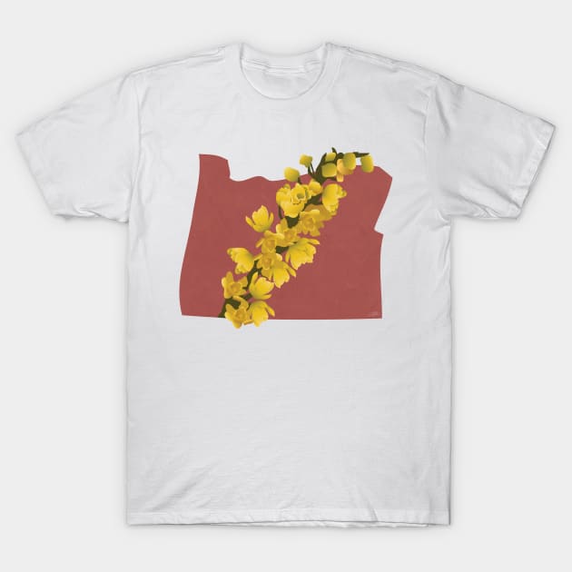 Oregon Grape State Flower T-Shirt by Lavenderbuttons